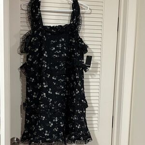 Torrid Festi Open Back Lace Trim Tier Dress